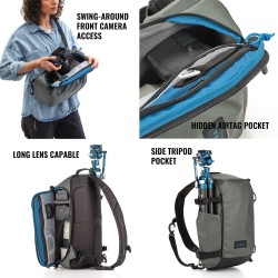 Tenba Bolsa de Hombro Solstice V2 12L Gris | Bandolera fotográfica acolchada de gran capacidad