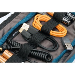 Tenba Bolsa para Cables Tools Cable Duo 4 Negra | Bolsa organizadora de doble compartimento para cables y accesorios