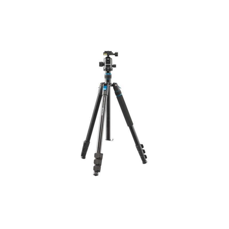Cullmann Trípode Rondo 480M RB8.5 Azul | trípode fotográfico | trípode con monopié | trípode con rótula de liberación rápida