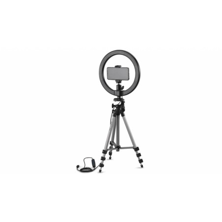 Cullmann Kit Vlogging Trípode + Soporte Alpha 1000 Plata | trípode para vlog | kit de vlogging | trípode con soporte para móvil
