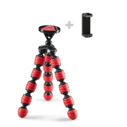 Cullmann Mini Trípode Alpha 350 Móvil Rojo | mini trípode | trípode de mesa | trípode antideslizante para móvil y cámara