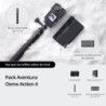 DJI Osmo Action 4 Adventure Combo | Cámara de acción con accesorios para aventuras extremas