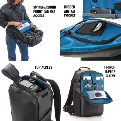 Tenba Mochila Solstice V2 20L Negra | Mochila fotográfica ergonómica y versátil