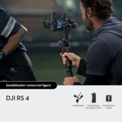 DJI RS 4 | Estabilizador de 3 ejes con carga útil de 3 kg y grabación vertical nativa