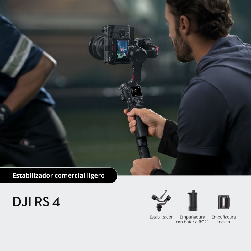 DJI RS 4 | Estabilizador de 3 ejes con carga útil de 3 kg y grabación vertical nativa