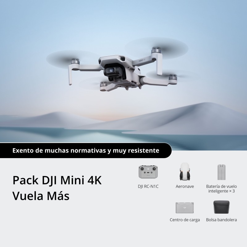 DJI Mini 4K Fly More Combo | Paquete completo con accesorios para vuelos prolongados