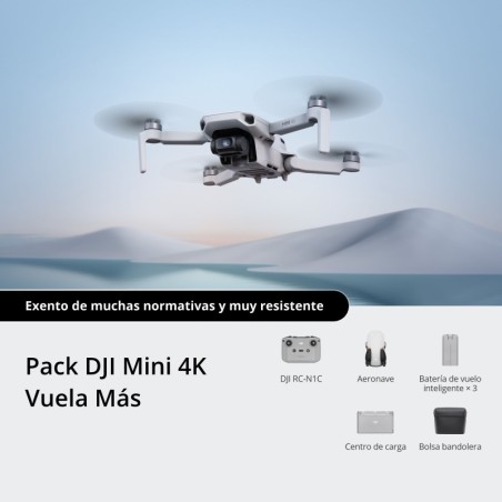 DJI Mini 4K Fly More Combo | Paquete completo con accesorios para vuelos prolongados