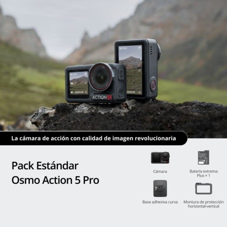 DJI Osmo Action 5 Pro Combo Estándar | Cámara de acción 4K con sensor 1/1.3" y pantallas OLED duales