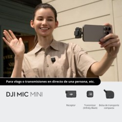 DJI Mic Mini (1 TX + 1 RX) | Sistema de micrófono inalámbrico compacto para creadores individuales