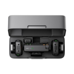 DJI Mic Mini (2 TX + 1 RX + Estuche de Carga) | Sistema de micrófono inalámbrico para entrevistas y grabaciones prolongadas