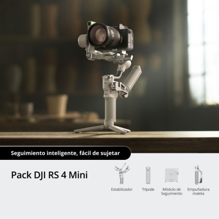 DJI RS 4 Mini Combo | Kit completo con módulo de seguimiento y mango tipo maletín