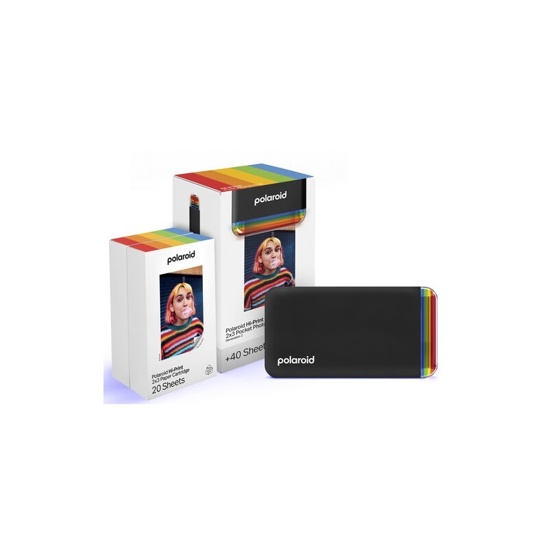Polaroid Everything Box Impresora Hi-Print 2x3 Generation 2 Negro (40 Fotos) | Pack premium