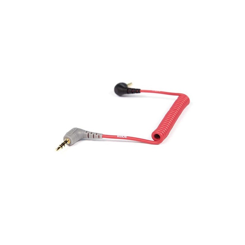 Rode SC7 | Cable TRS a TRRS con diseño en espiral para conectar VideoMic a smartphone