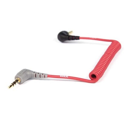 Rode SC7 | Cable TRS a TRRS con diseño en espiral para conectar VideoMic a smartphone