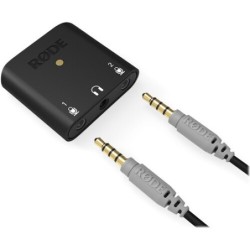 Rode AI-Micro | Interfaz de audio ultra compacta con entradas TRS/TRRS para grabación en móviles y ordenadores