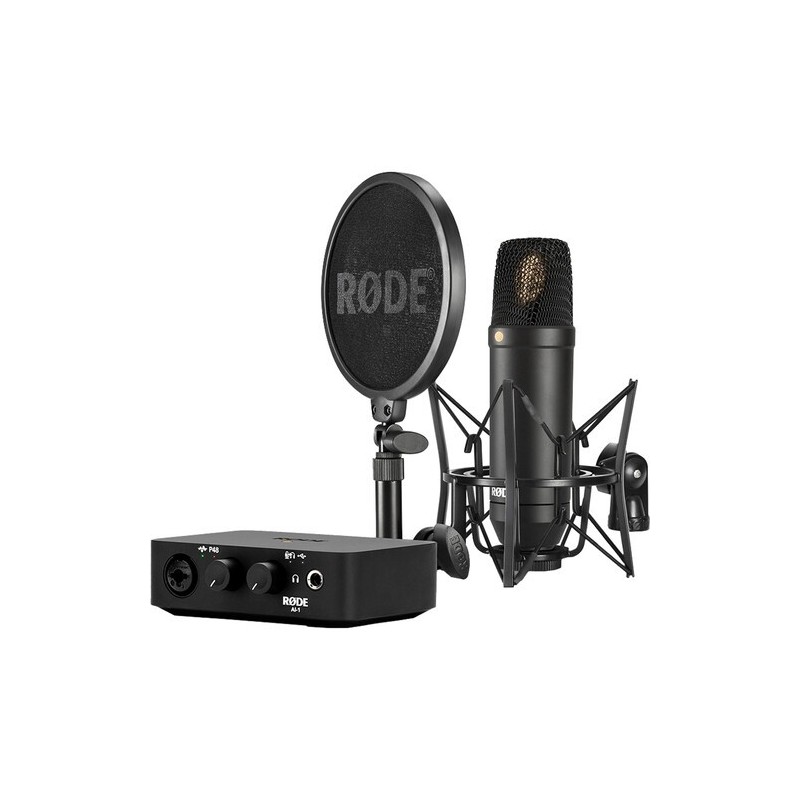 Rode AI-1+NT1 | Kit de estudio completo con micrófono de condensador y interfaz USB