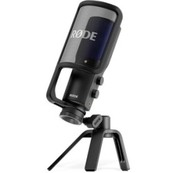 Rode NT-USB+ | Micrófono de condensador USB profesional con preamplificador Revolution