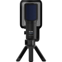 Rode NT-USB+ | Micrófono de condensador USB profesional con preamplificador Revolution