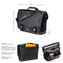 Tenba Bolsa de Hombro Messenger DNA 9 Azul | Bolsa messenger compacta para cámara y accesorios