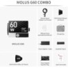 ZHIYUN Molus G60 Combo | Luz LED COB de 60W con accesorios y sistema de refrigeración DynaVort
