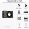 ZHIYUN Molus X100 Combo | Luz LED COB de 100W con batería de agarre y accesorios profesionales