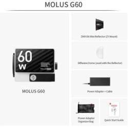 ZHIYUN MOLUS G60 | Luz LED COB de 60W con temperatura bicolor y diseño compacto