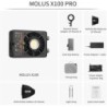 ZHIYUN MOLUS X100 Pro | Luz LED COB de 100W con batería de agarre y accesorios profesionales