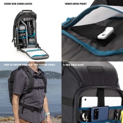 Tenba Mochila Axis V2 16L Negra | Mochila fotográfica táctica y profesional