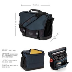 Tenba Bolsa de Hombro Messenger DNA 9 Negra | Bolsa fotográfica compacta tipo messenger