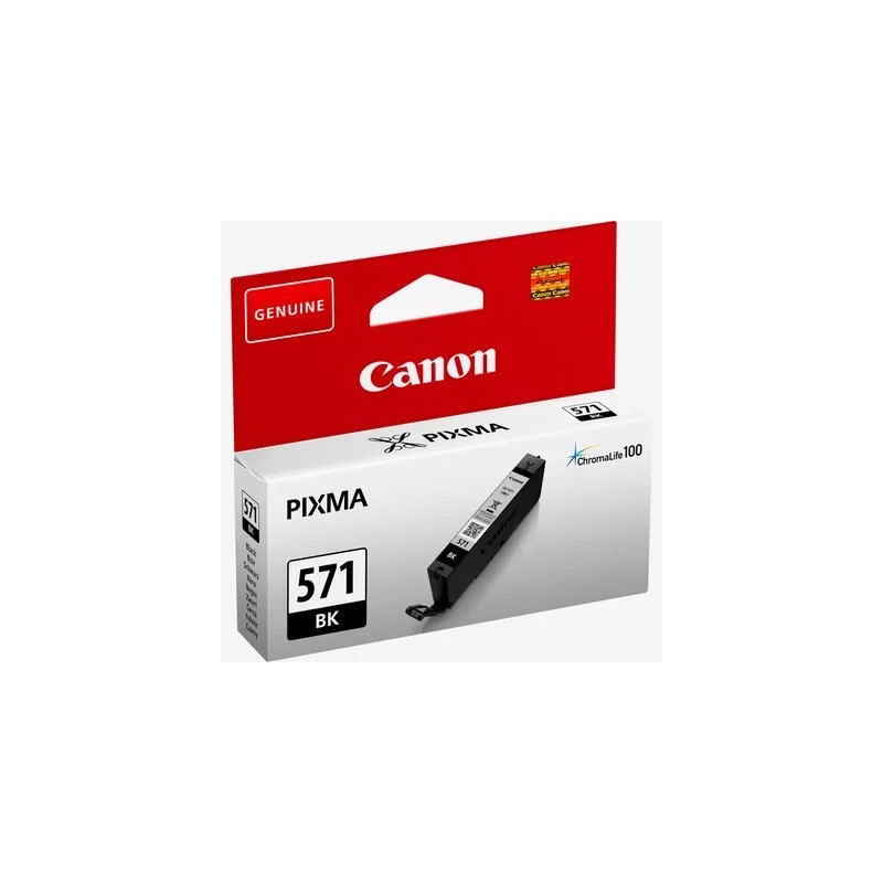 Canon CLI-571BK | Cartucho de tinta negra original de 6,5ml para impresoras Canon