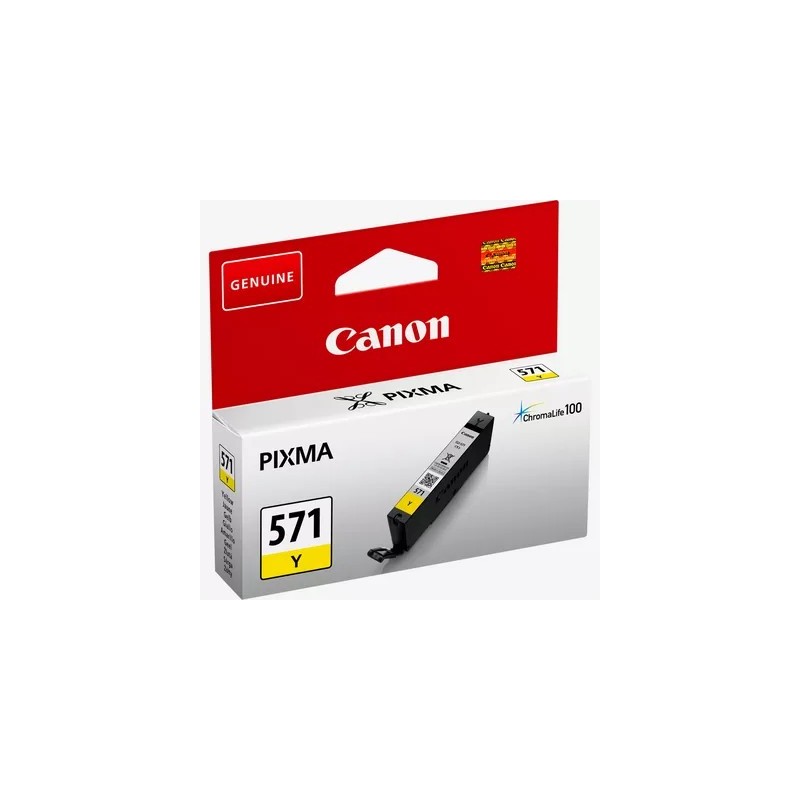 Canon CLI-571Y | Cartucho de tinta amarilla original de 6,5ml para impresoras Canon