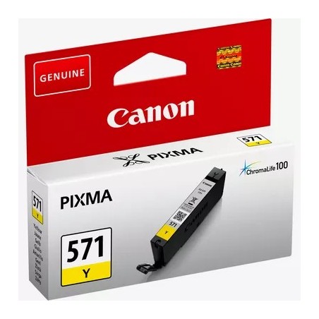 Canon CLI-571Y | Cartucho de tinta amarilla original de 6,5ml para impresoras Canon