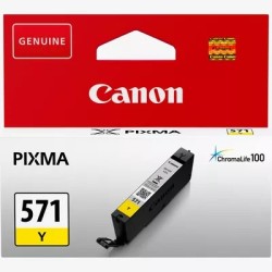 Canon CLI-571Y | Cartucho de tinta amarilla original de 6,5ml para impresoras Canon