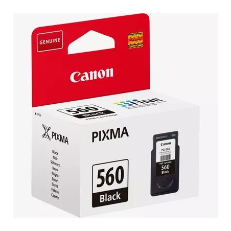 Canon PG-560 | Cartucho de tinta negra estándar de 7,5ml original para impresoras Canon