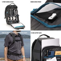Tenba Mochila Axis V2 20L Negra | Mochila fotográfica profesional de alta capacidad
