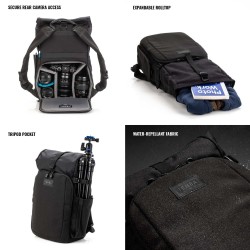 Tenba Mochila Fulton V2 14L Negra | Mochila fotográfica compacta y versátil