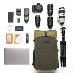 Tenba Mochila Fulton V2 16L Kaki | Mochila fotográfica espaciosa y funcional
