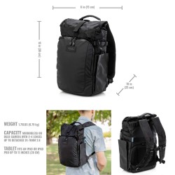 Tenba Mochila Fulton V2 10L Negra | Mochila fotográfica compacta y urbana