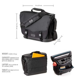Tenba Bolsa de Hombro Messenger DNA 13 Negra | Bolsa fotográfica messenger mediana
