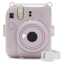 Fujifilm Funda Instax Mini 12 con Purpurina | Protección brillante y colorida para cámara instantánea