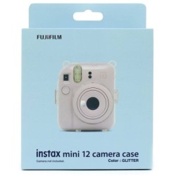 Fujifilm Funda Instax Mini 12 con Purpurina | Protección brillante y colorida para cámara instantánea