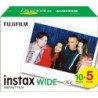 Fujifilm Película Instax Wide 50 Disparos Pack 5x10V | Pack múltiple para cámaras Instax Wide