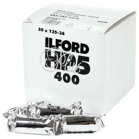 ILFORD HP5 Plus 135-36 | Pack de 50 rollos de película blanco y negro ISO 400 versátil y de alto rendimiento