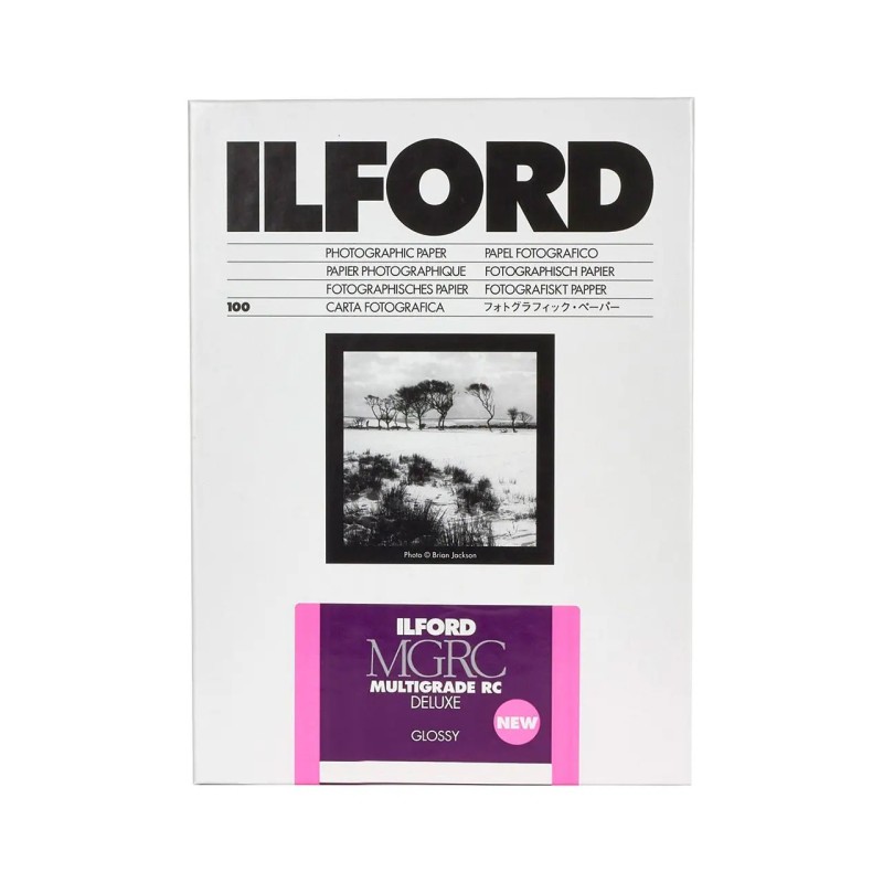 Ilford MGRC Multigrade RC Deluxe Glossy | Papel fotográfico 8.9x12.7cm (100 hojas)