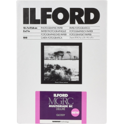 Ilford MGRC Multigrade RC Deluxe Glossy | Papel fotográfico 12.7x17.8cm (100 hojas)