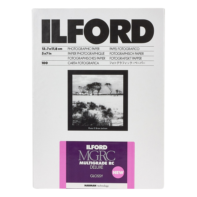 Ilford MGRC Multigrade RC Deluxe Glossy | Papel fotográfico 12.7x17.8cm (100 hojas)