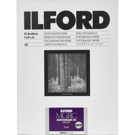 Ilford MGRC Multigrade RC Deluxe Pearl | Papel fotográfico 17.8x24cm (25 hojas)