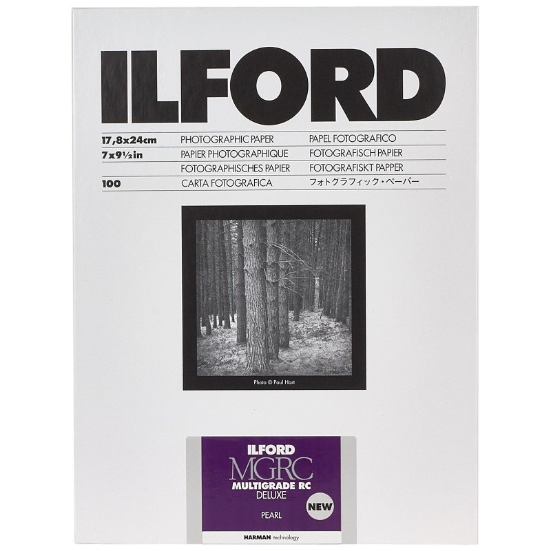 Ilford MGRC Multigrade RC Deluxe Pearl | Papel fotográfico 17.8x24cm (100 hojas)