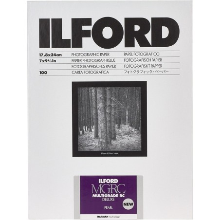 Ilford MGRC Multigrade RC Deluxe Pearl | Papel fotográfico 17.8x24cm (100 hojas)