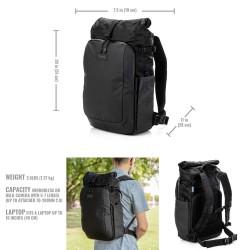 Tenba Mochila Fulton V2 16L Negra | Mochila fotográfica amplia y cómoda para fotógrafos urbanos
